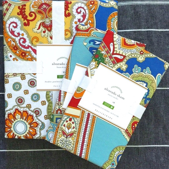 Pottery Barn Other - Pottery Barn ALVARADO DUVET COVER & 2 STANDARD SHAMS Full / Queen